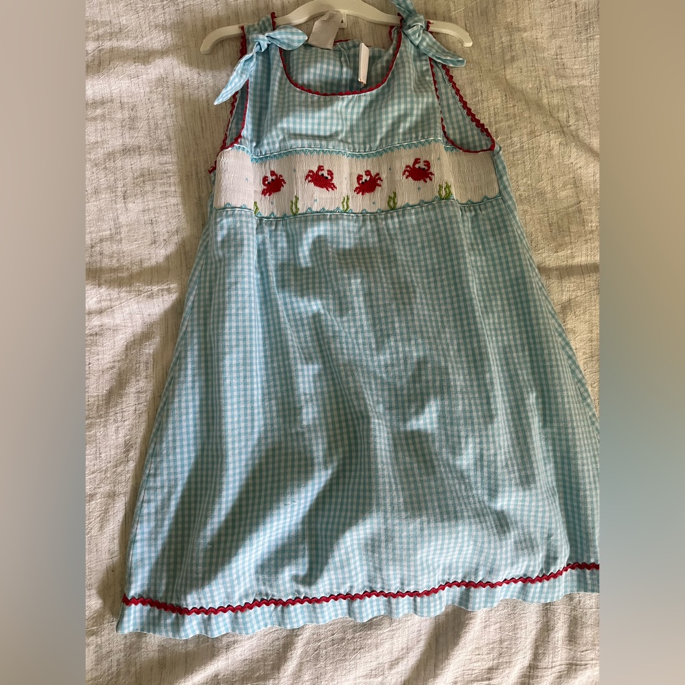 4t smocked crab dress